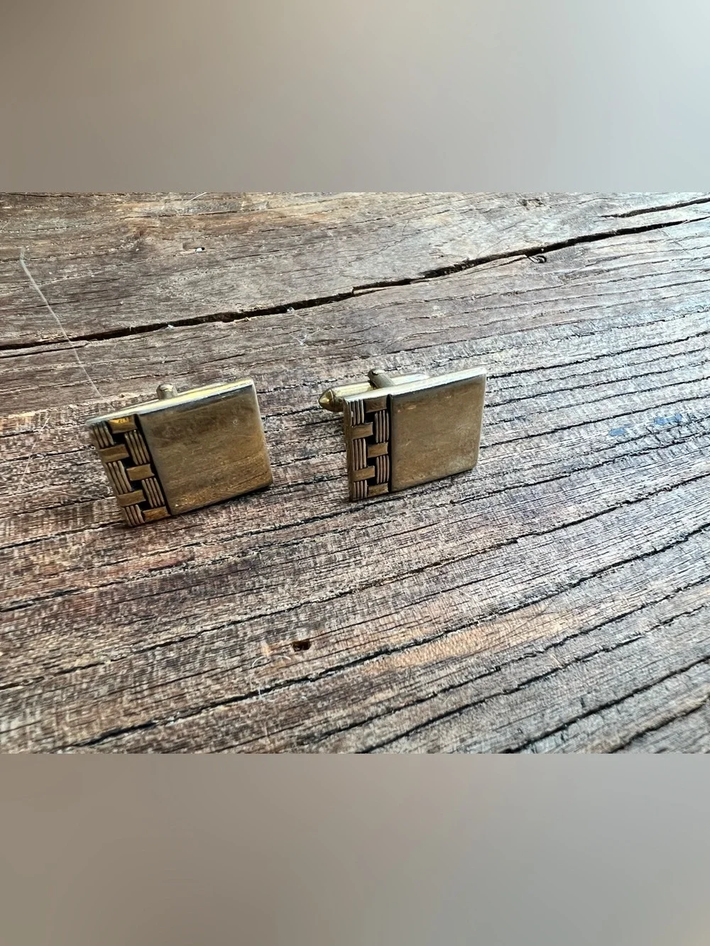 Classic Square Silver-Tone Men's Cufflinks